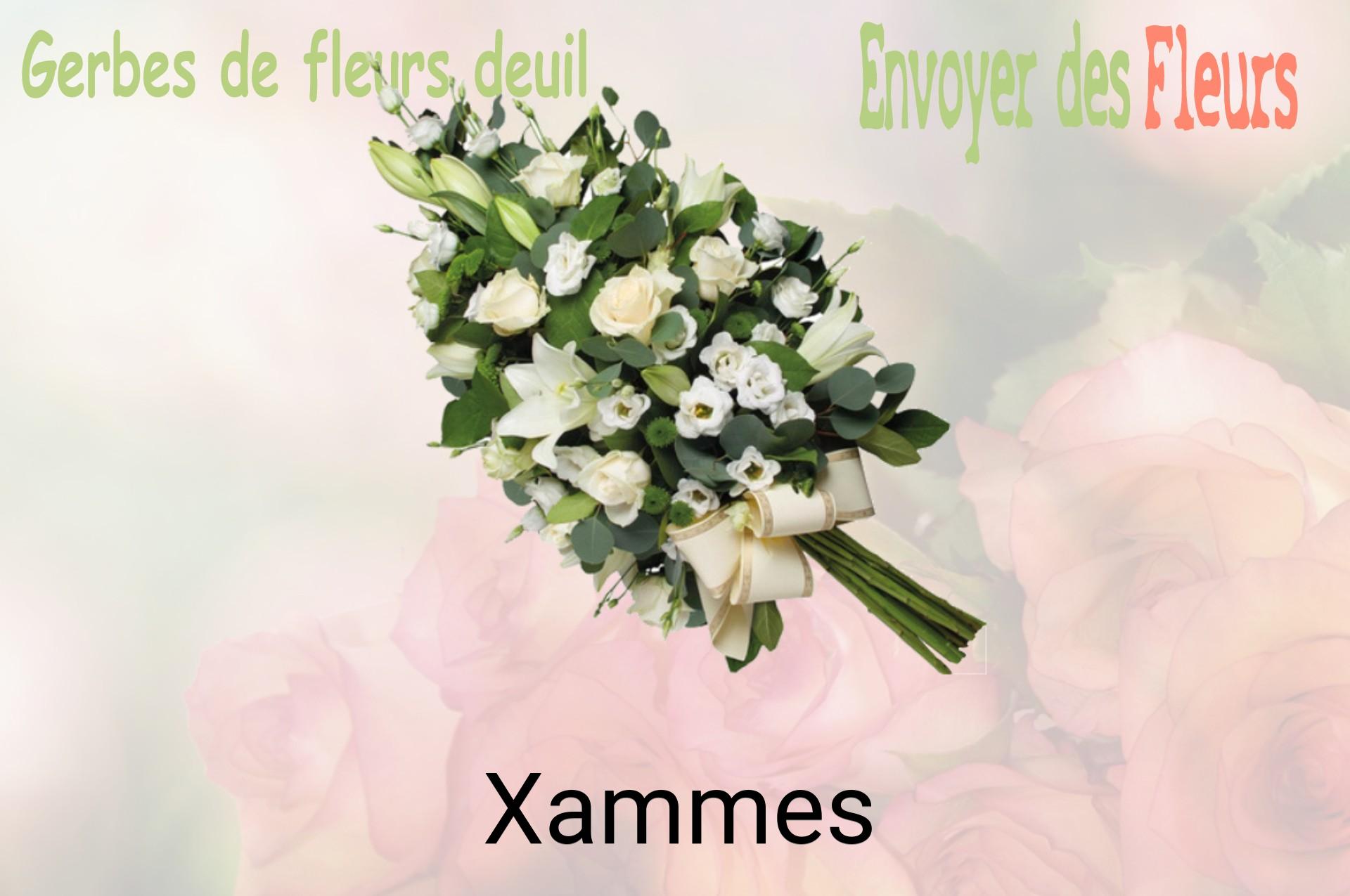 Gerbe de fleurs de deuil livrée à Xammes